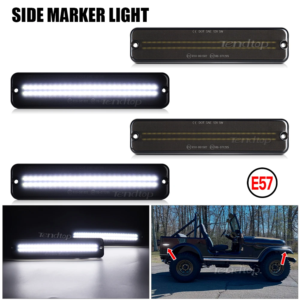 LED Car Front Side Marker Light Turn Signal Indicator For Jeep CJ-5 CJ-6 CJ-7 CJ-8 J10 J20 Pickup Grand Wagoneer Cherokee SJ