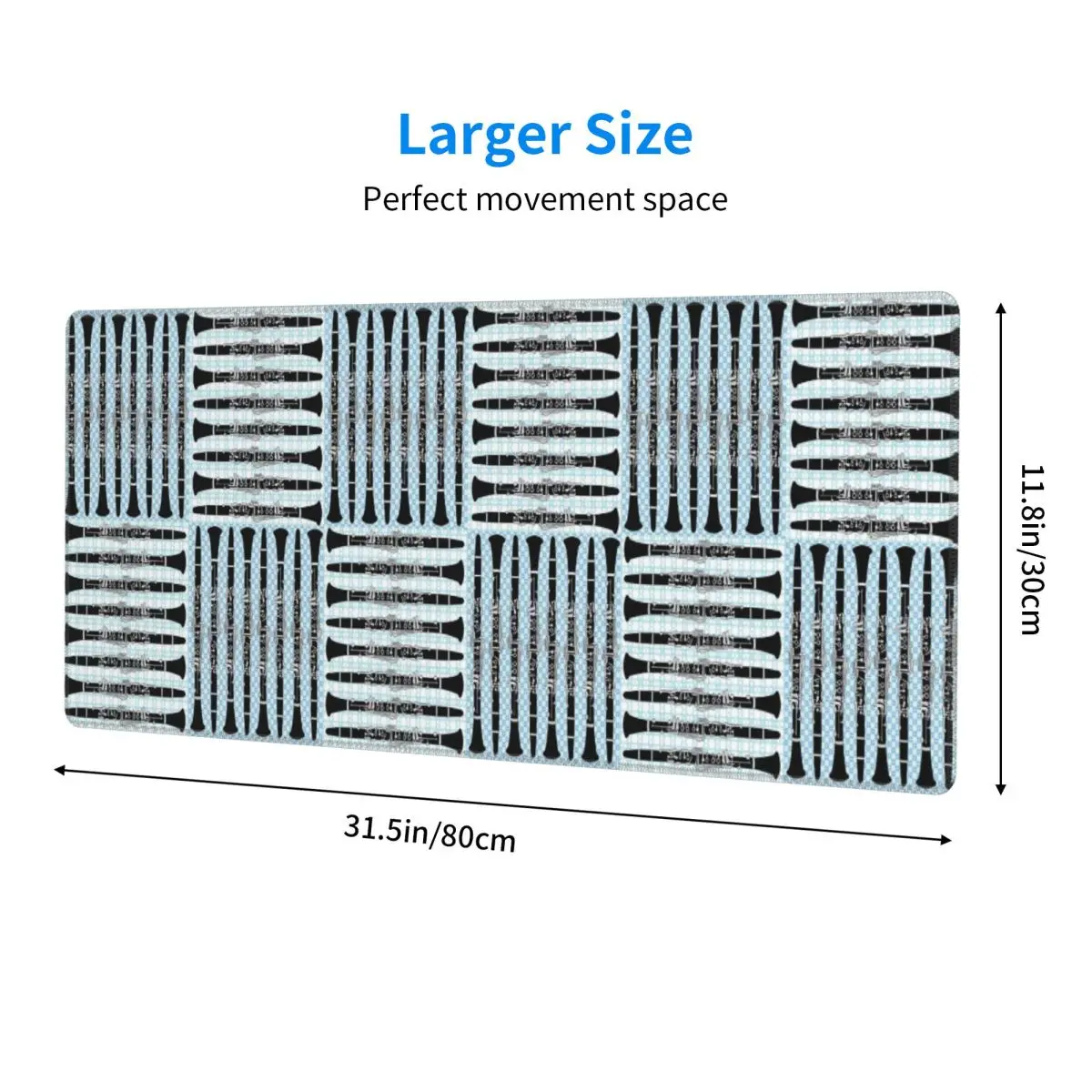 Clarinet Crosshatch Pattern Large Mouse Pad Computer Keyboard Mouse Mat Gaming PC Laptop Desk Mat Office Accessories Table Mats
