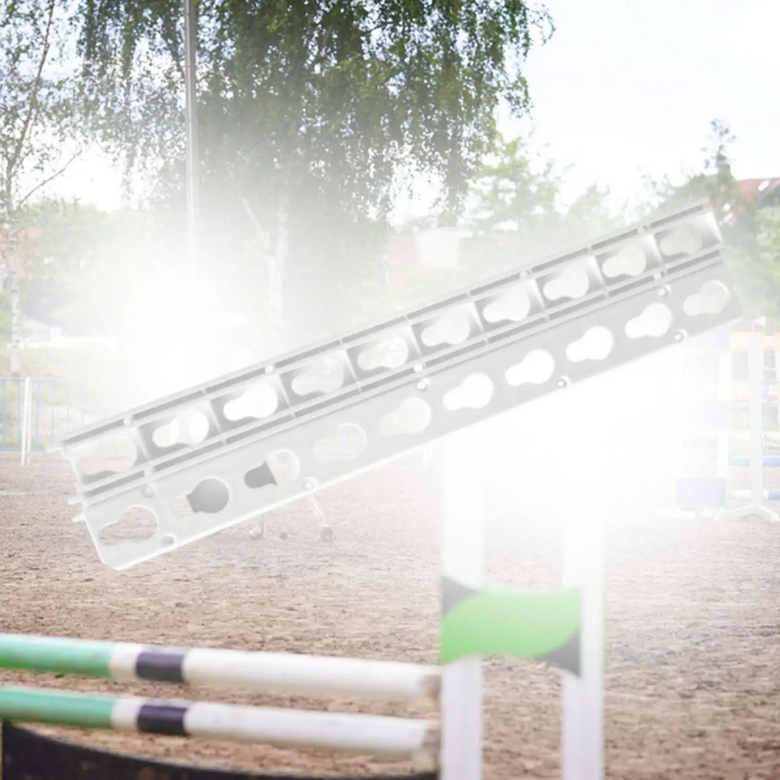2x trilhos de buraco de fechadura, substituições portáteis de salto de cavalo, fácil instalação