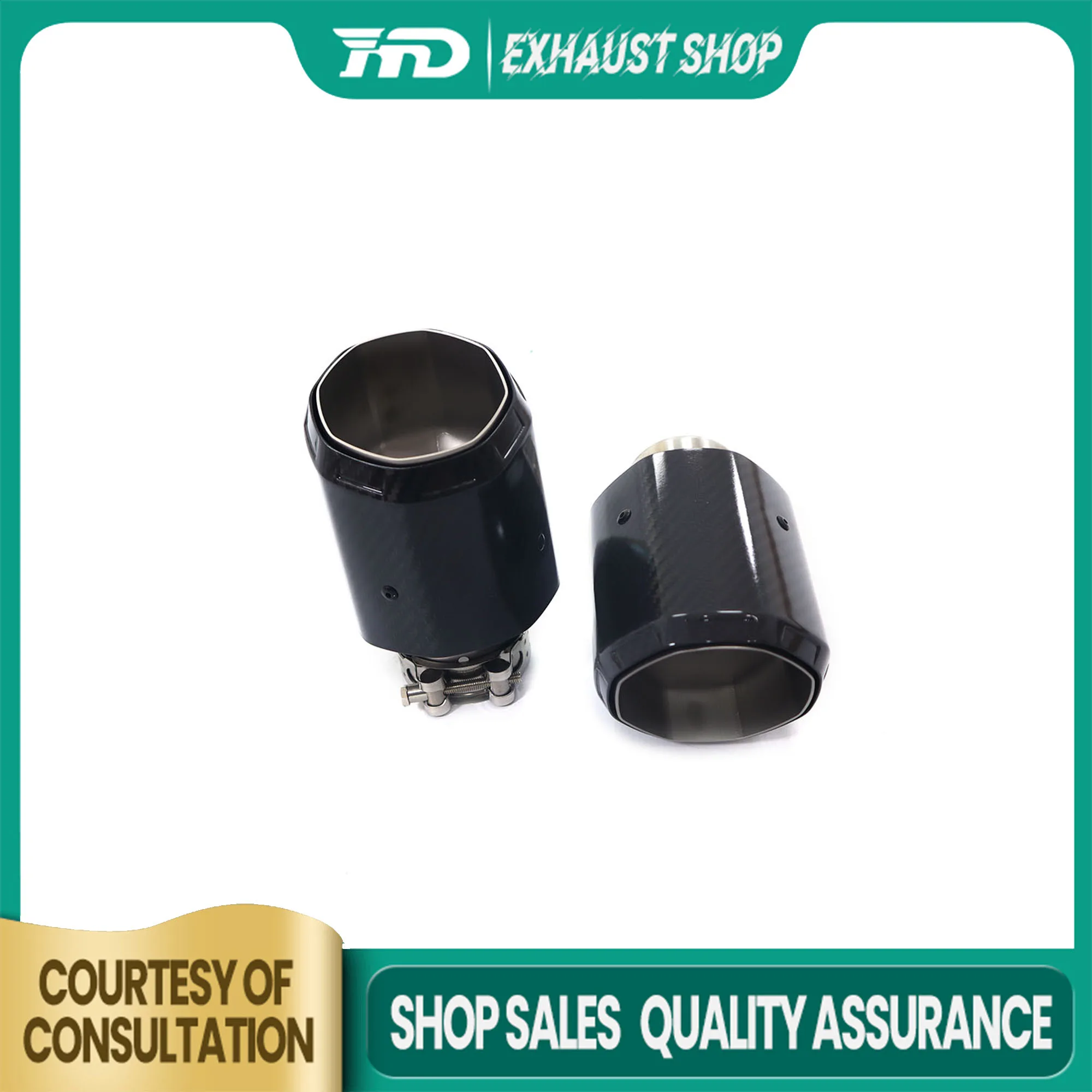 

HMD carbon fibre tips for Universal carbon fiber octagonal tail throat exhaust