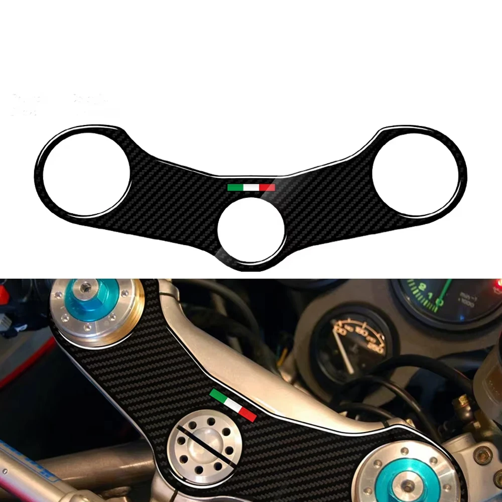 

3D Carbon Fiber Triple Tree Yoke Cover Protector Tank Pad For Ducati 748 748R SP 916S 996 R 998 Biposto