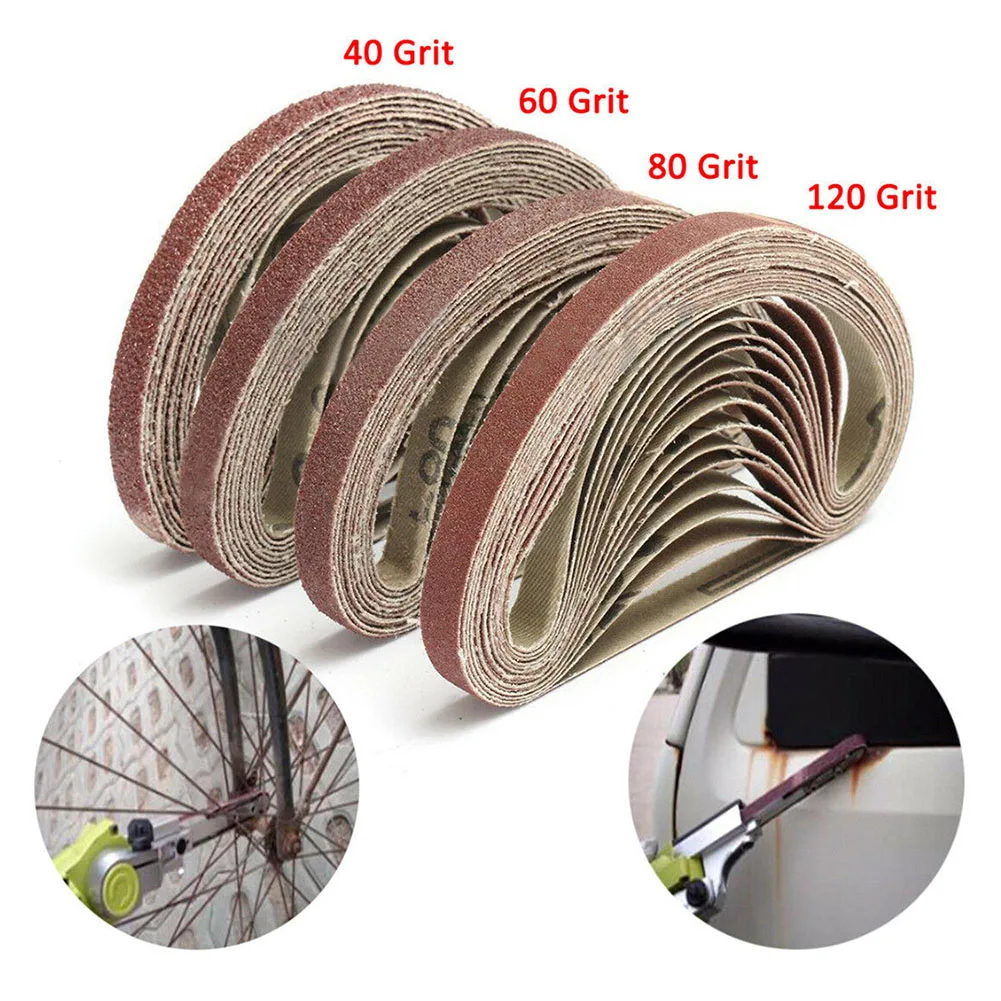 50pcs Belt Power Finger File Sander Abrasive Sanding Belts 330mm X 10mm Abrasive Tool Accessories And Parts For Wood Polishing