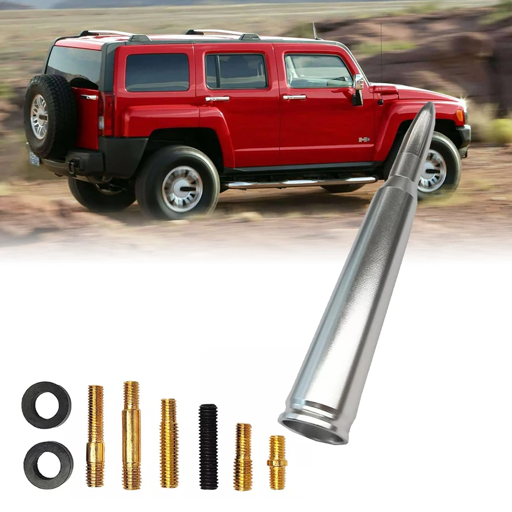 50 Cal Caliber Bullet Styling FM Radio Antenna Mast Accessories For Hummer H2 H3 2003-2010 Car Exterior Decorative Supplies