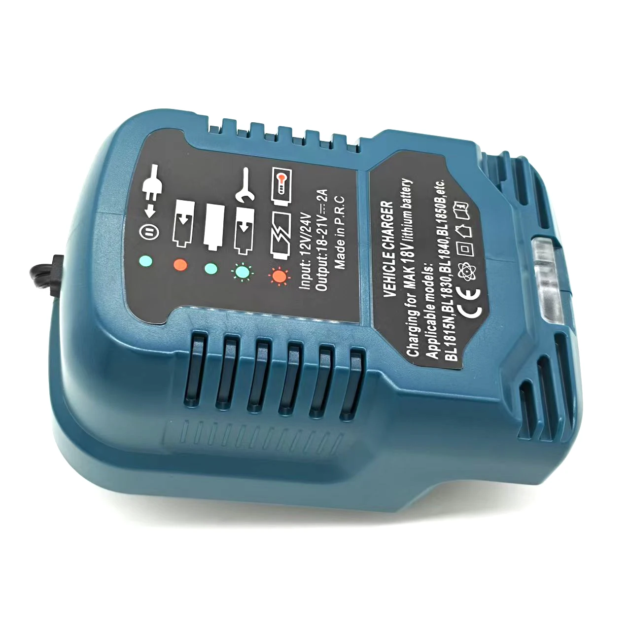 Portable Mini Charger Battery Adapter with LED Indicator Compatible for Makita 18V Lithium Batteries Power Tool US/EU/UK Plugs