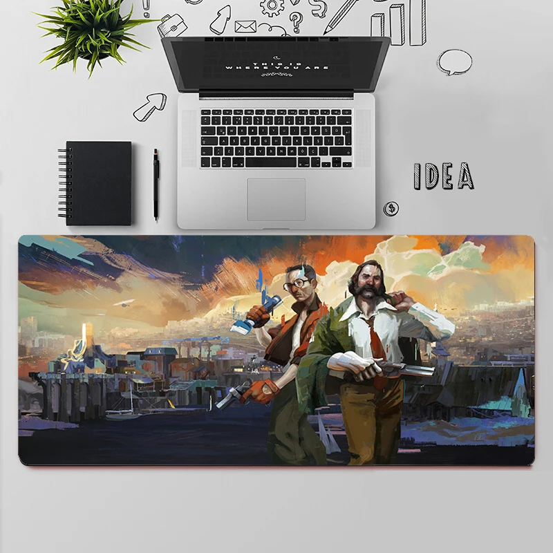 Disco Elysium Gaming Mouse Pad Large Mouse Pad PC Gamer Computer Mouse Mat Big Mousepad XXL Carpet Keyboard Desk Mat Mause Pad