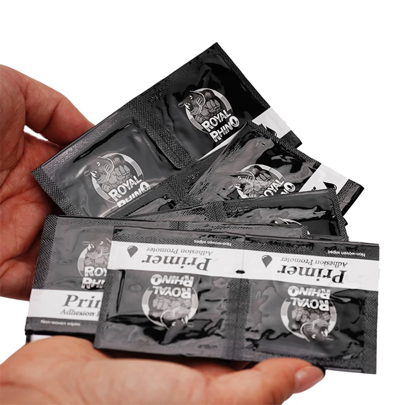 

Royal Rhino 100/50/10PCS Adhesion Promoter Primer Bags Non-Woven Wipes for Double Sided Adhesive Tape Increase Viscosity