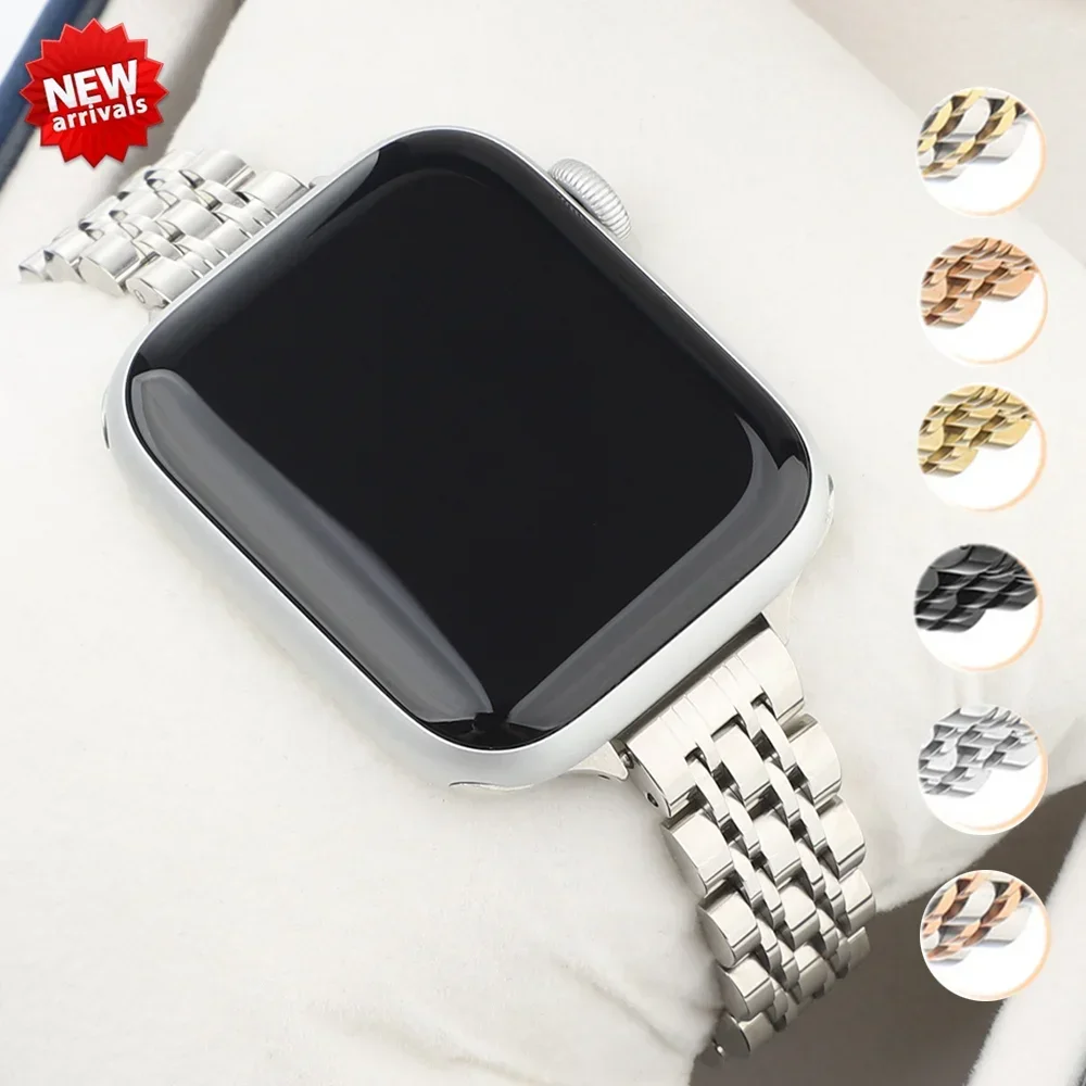 Stainless Steel Band For Apple Watch Strap 49mm 42mm 44mm Women Metal Bracelet for iWatch Ultra Series 8 7 6 SE 5 4 3 45mm 41mm