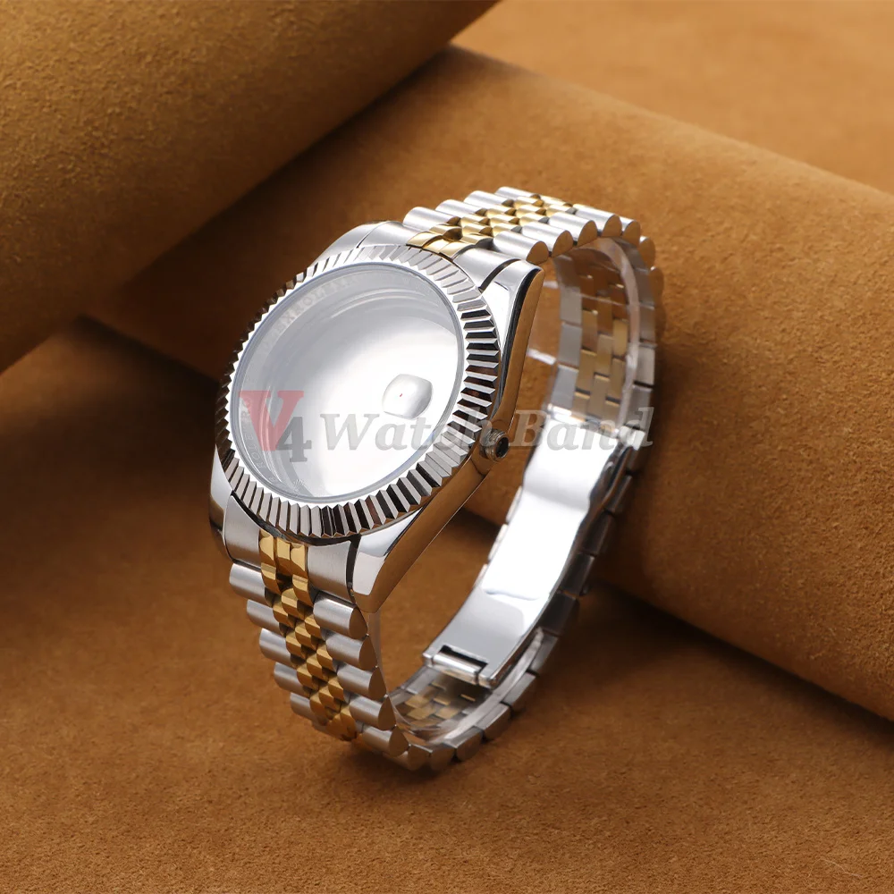 Massives Gebogenes Luxus-Uhrenarmband 13mm 17mm 20mm 21mm für Rolex GMT Edelstahl-Uhrenband für Jubilee Metall-Armband – Detail 7