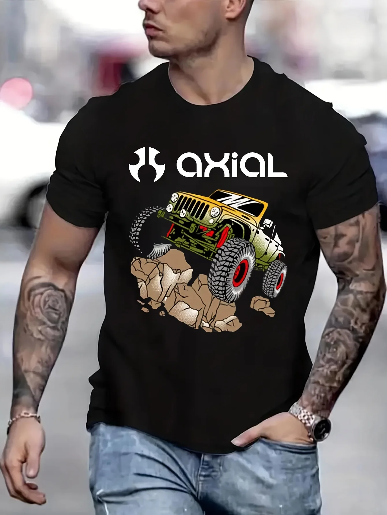 Axial Racing RC Car Men's Shirts Gifts For Boyfriend Vintage Anime Men T shirt Printed T-Shirt B5022238