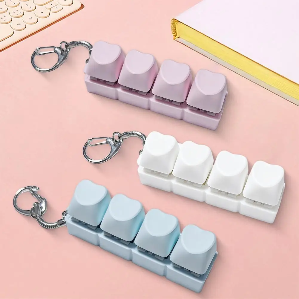 4 مفاتيح على شكل قلب زر الإصبع مكافحة الإجهاد اللعب لوحة المفاتيح أغطية المفاتيح مكتب الضغط تهدئة المفاتيح هدايا للبالغين #5