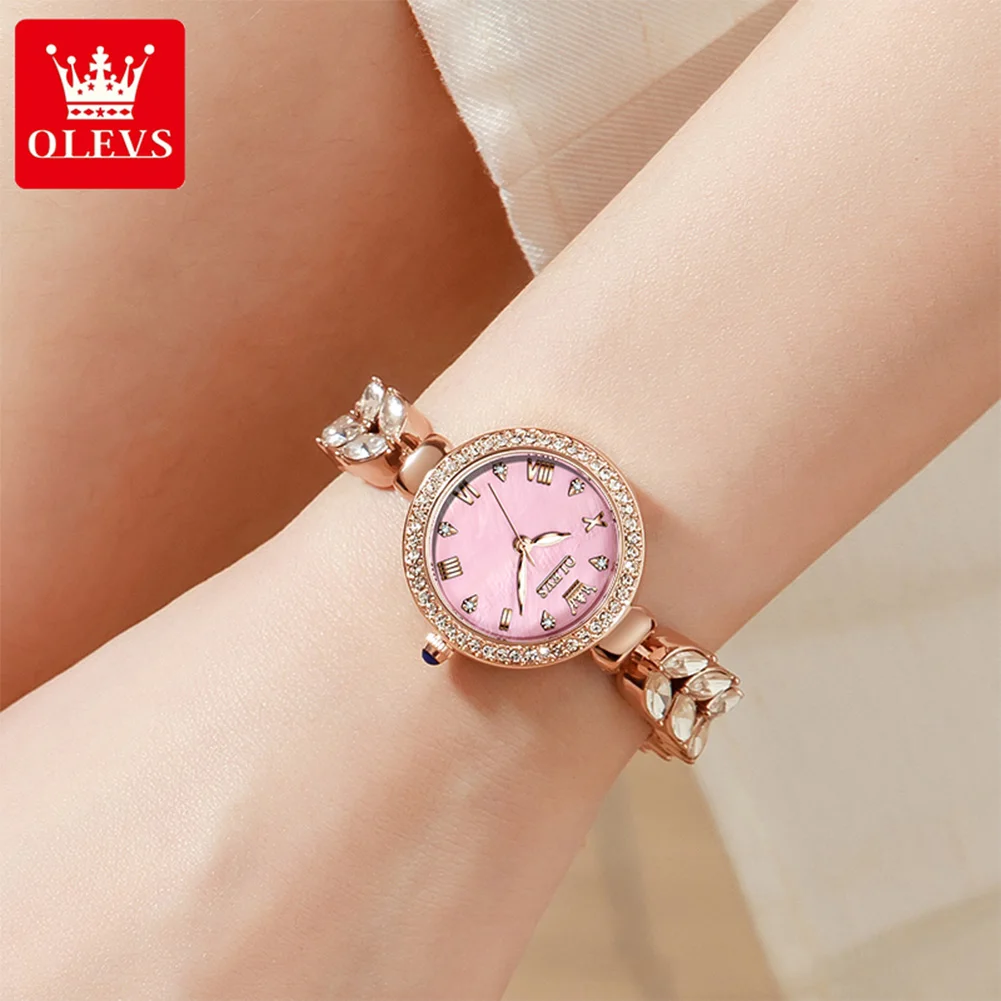 OLEVS 9971 Mens Watch Quartz Watch Multifunctional Chronograph Watch For Men 30m Waterproof Luminous Moon Phase Box Original