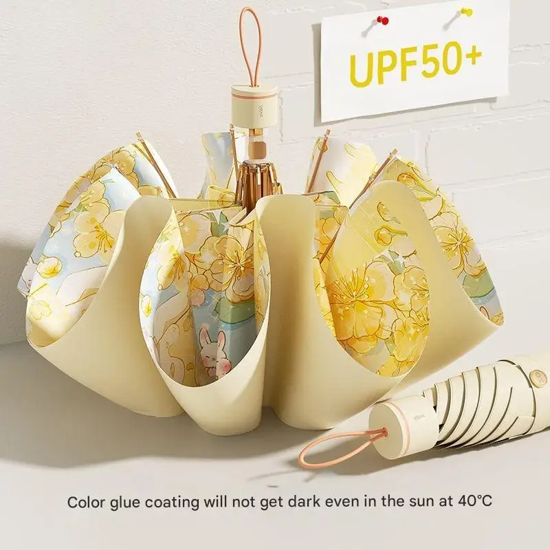 

Good Looks Sun Umbrella for Women Small Portable Suitable for Sunny and Rainy Days Sun Protection UV Protection Fold Umbrella
