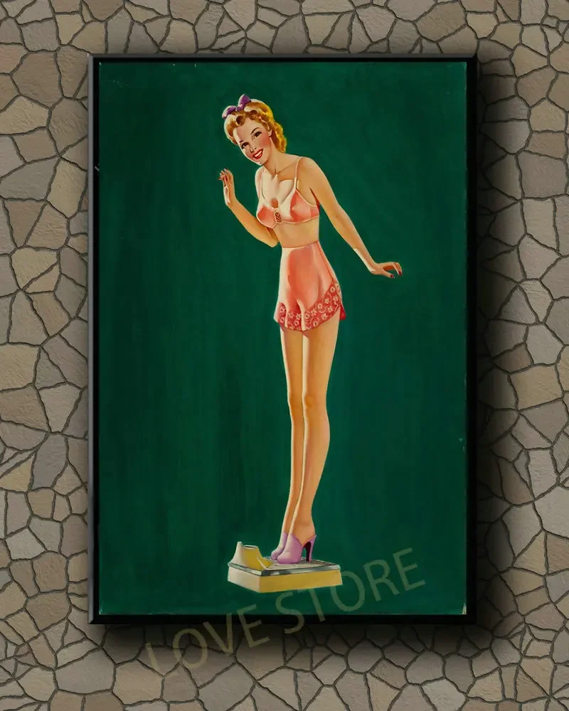 P430 Vintage Beautiful Pin-up Girl Classic Picture 572 Silk Fabric Poster Art Decor Indoor Painting Gift
