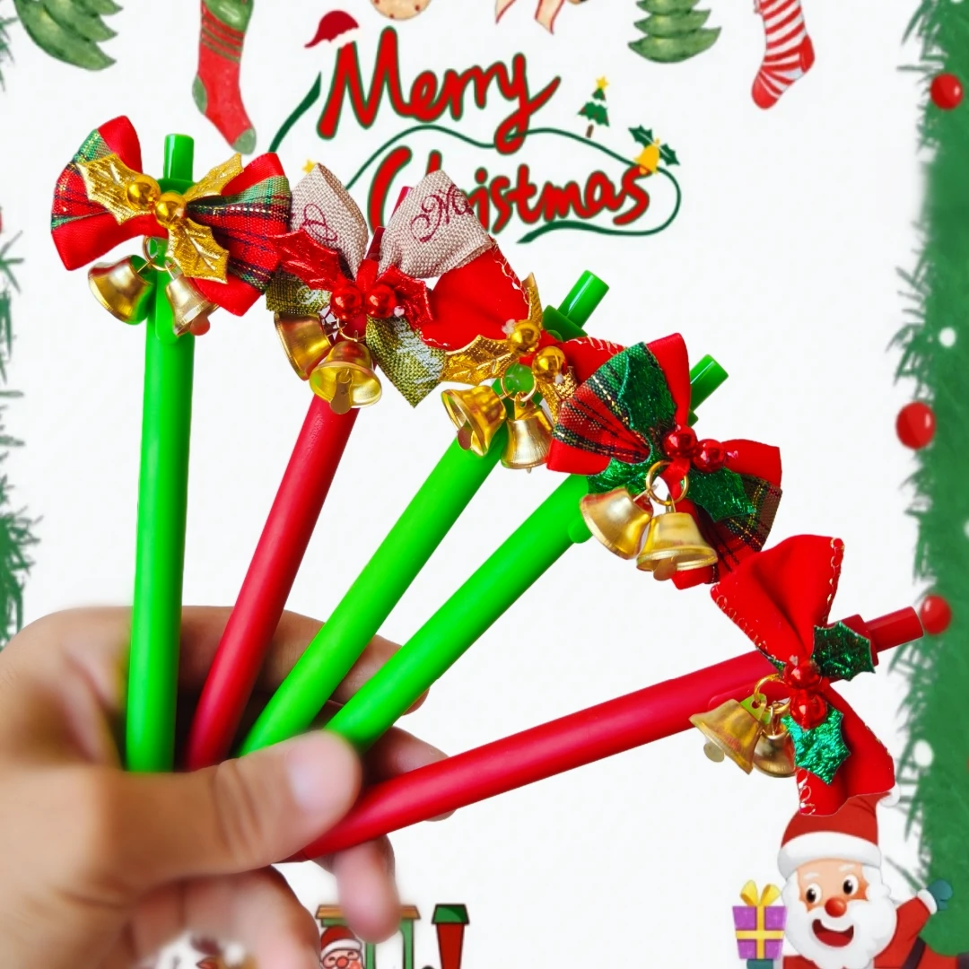 

5 Christmas-Themed Retractable Gel Pens, 0.5mm Fine Point Black Pens, Can Be Used as Christmas Gifts, Christmas Decoration Gel Pens, Smooth Writing, Matte Grip