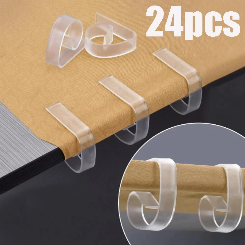 Transparent Plastic Tablecloth Tables Clips Holder Anti-Slip Table Cover Clamps Party Picnic Wedding Prom Tablecloth Clip Clamp