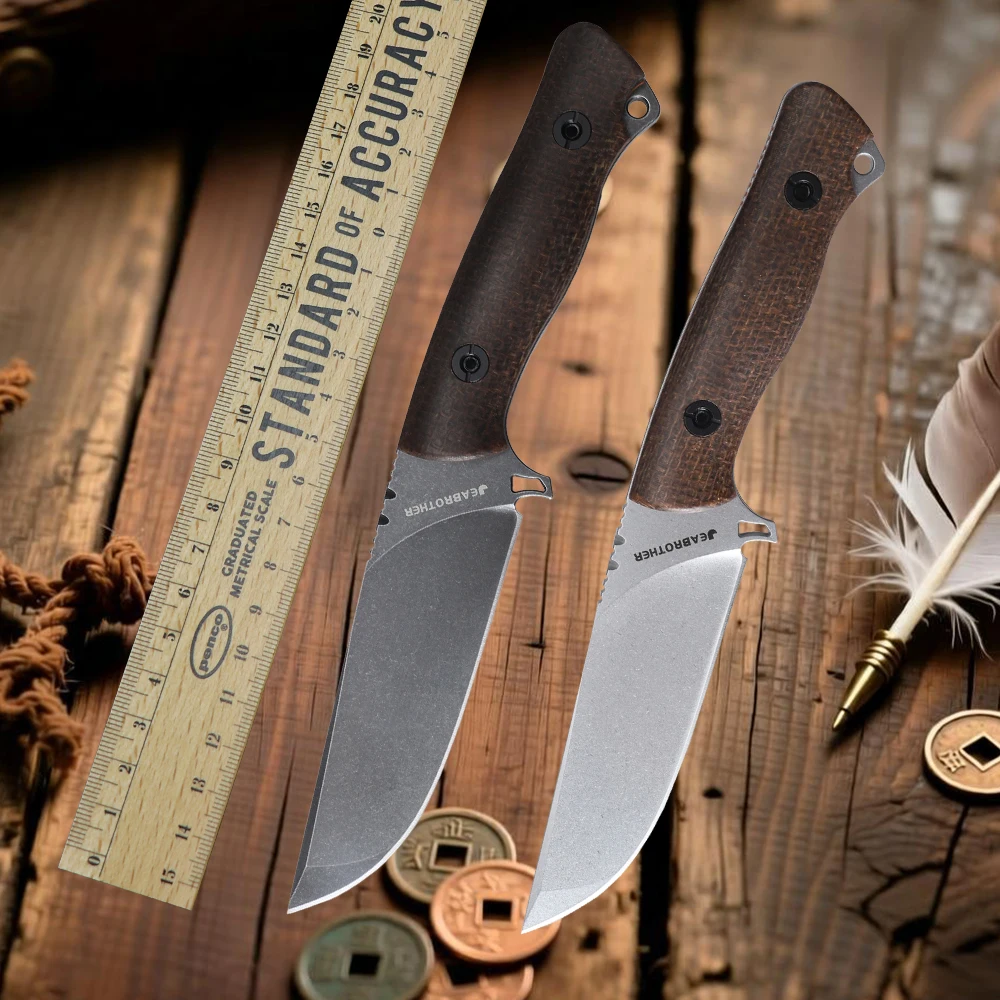 

Нож с цельным лезвием и ножнами, инструмент для кемпинга и выживания, сталь 14C28N