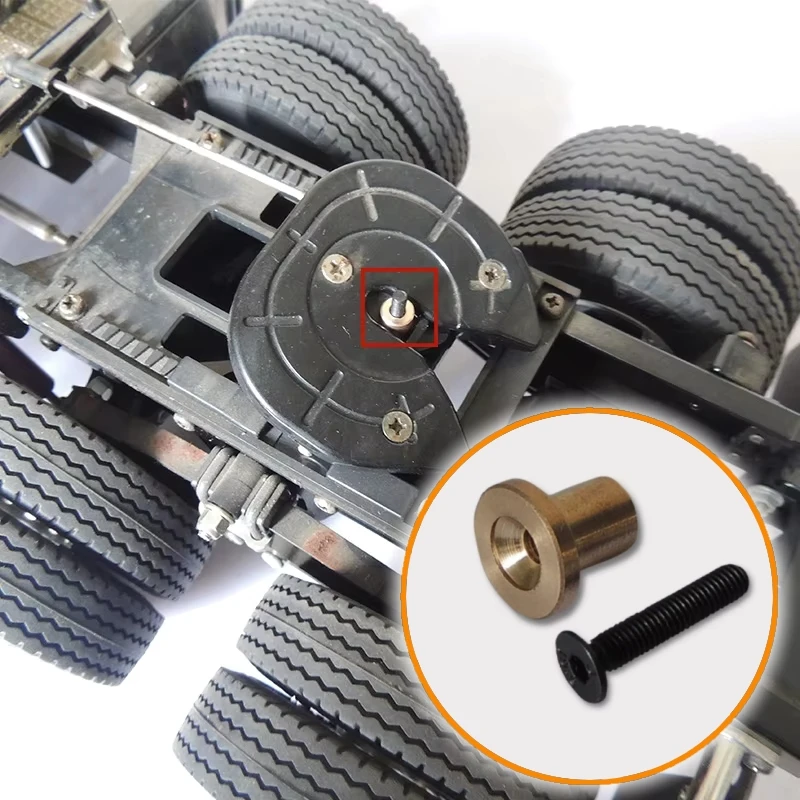 King Pin Tractor Truck Metal For 1:14  Tamiya RC Lesu For Scania Man Actros VOLVOO Car Parts Rc Truck TrailAN TGX Toy Parts