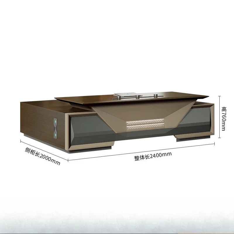 

Boss Table Light Luxury Senior Sense President Big Class Leadership General Manager Office Furniture Chair Combination