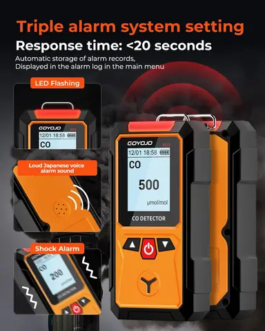 Gasdetektormätare 4 i 1 Syre O2 Kolmonoxid CO H2S Ex Brännbar Gasanalysator Läckagedetektor Luftkvalitetsmonitor 8 best sales 4 gastestare - №7