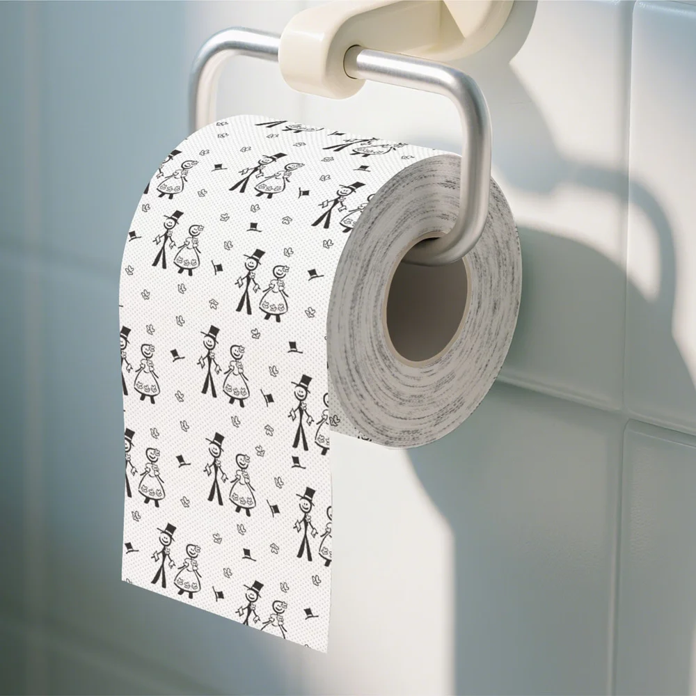 1 Roll Room Supplies Decor Tissue Wedding Birthday Gifts Toilet Paper Funny Birthday Rolls Roll Printed Funny Paper Towel