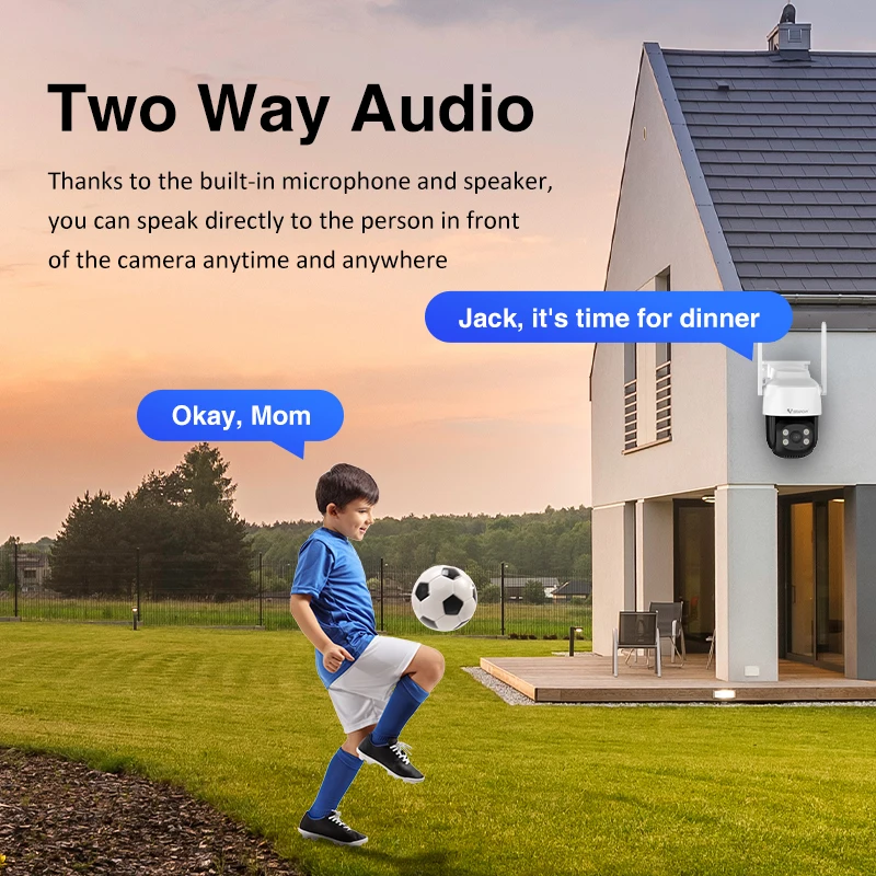 5MP PTZ屋外セキュリティカメラ 1080P WiFi  - Home Security Ai のレビューと価格
