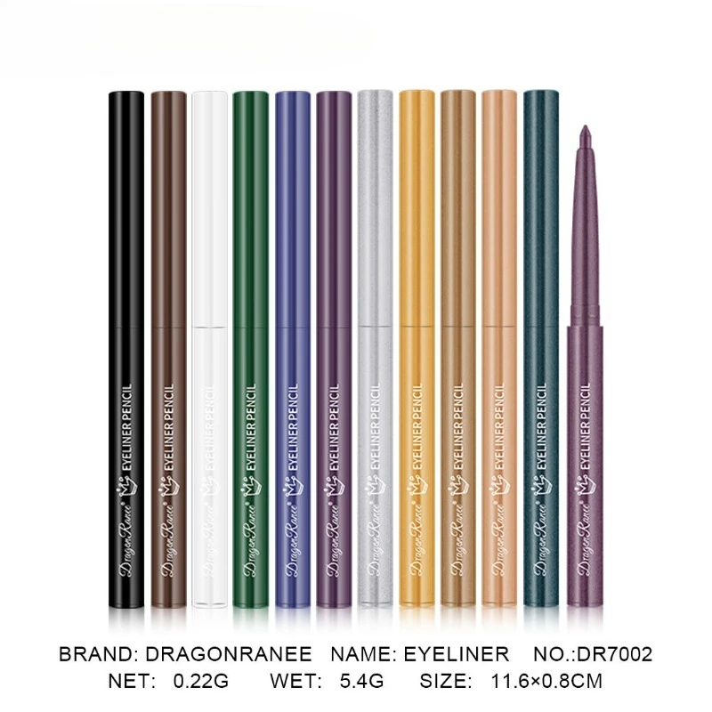 ดินสอเขียนขอบตา 12 สี แบบหมุนได้ อายไลเนอร์ อายแชโดว์ ไฮไลท์เตอร์มุมตาด้านใน กันน้ำ ติดทนนาน ให้ลุคธรรมชาติสวยสง่า