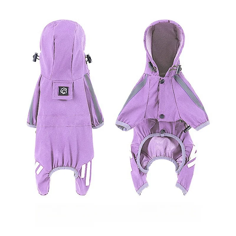 Reflective Waterproof Dog Raincoat Pet Clothes For Small Medium Dog Chihuahua Maltese Jumpsuit Raincoat