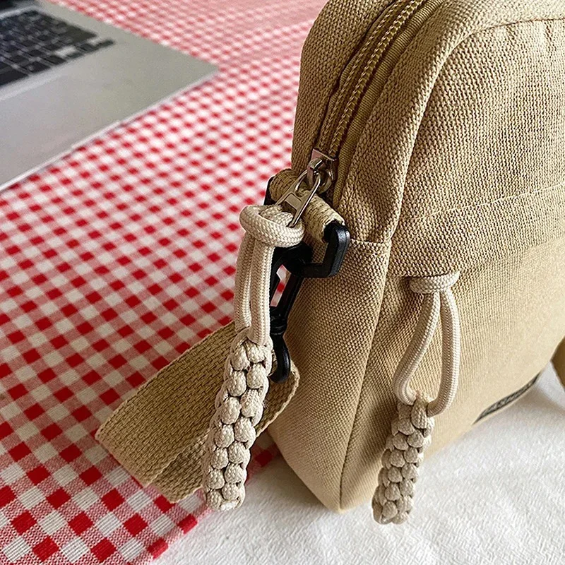 حقيبة كروس قماشية متعددة الوظائف حقيبة نسائية عصرية، حقيبة كتف رياضية كاجوال صغيرة للطلاب