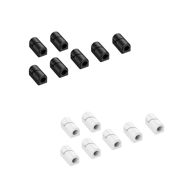 Clip per supporto per cavi da 20 pezzi, clip per organizer per cavi per la gestione dei cavi autoadesive in silicone per cavo di ricarica USB da tavolo