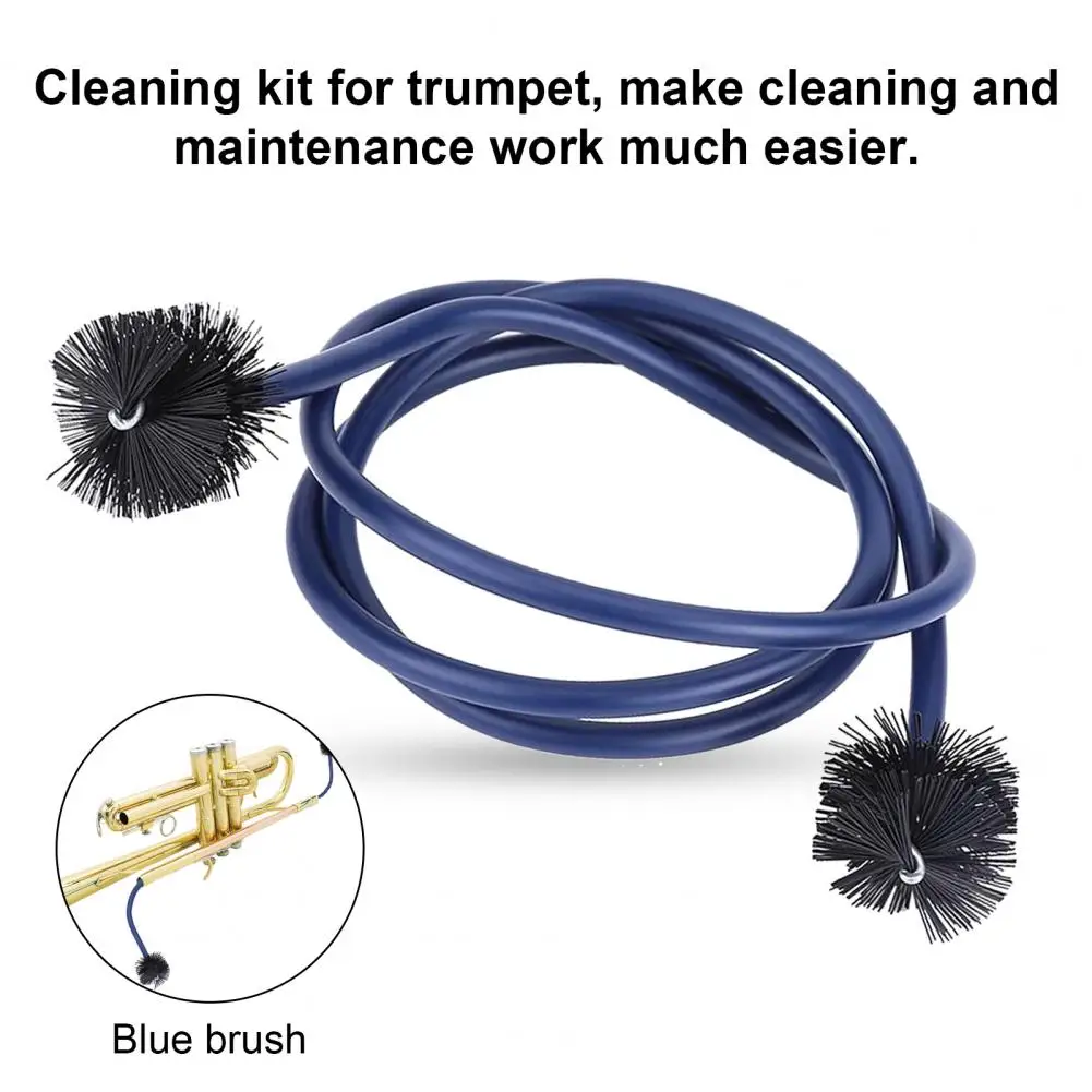 1 Set Trumpet Maintenance Kit Bendable Grasp Snake Brush Mouthpiece Brush Cornet Cleaning Kit  Musical Instrument Accessories