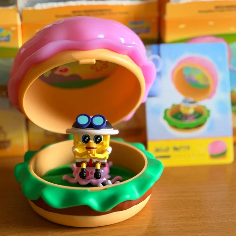 POP MART SpongeBob Krabby Patty Bestseller-Serie Blind Box Spielzeug Mystery Box Puppe Anime Actionfigur Geburtstagsgeschenk