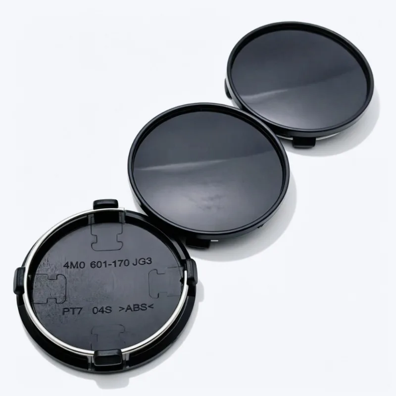 4 Stück 61mm (Clip-Größen 56mm) Leere Radnabenkappen ohne Emblem, Radkappen, Felgenabdeckungen, Staubschutz, Ersatz-Autozubehör – Detail 3