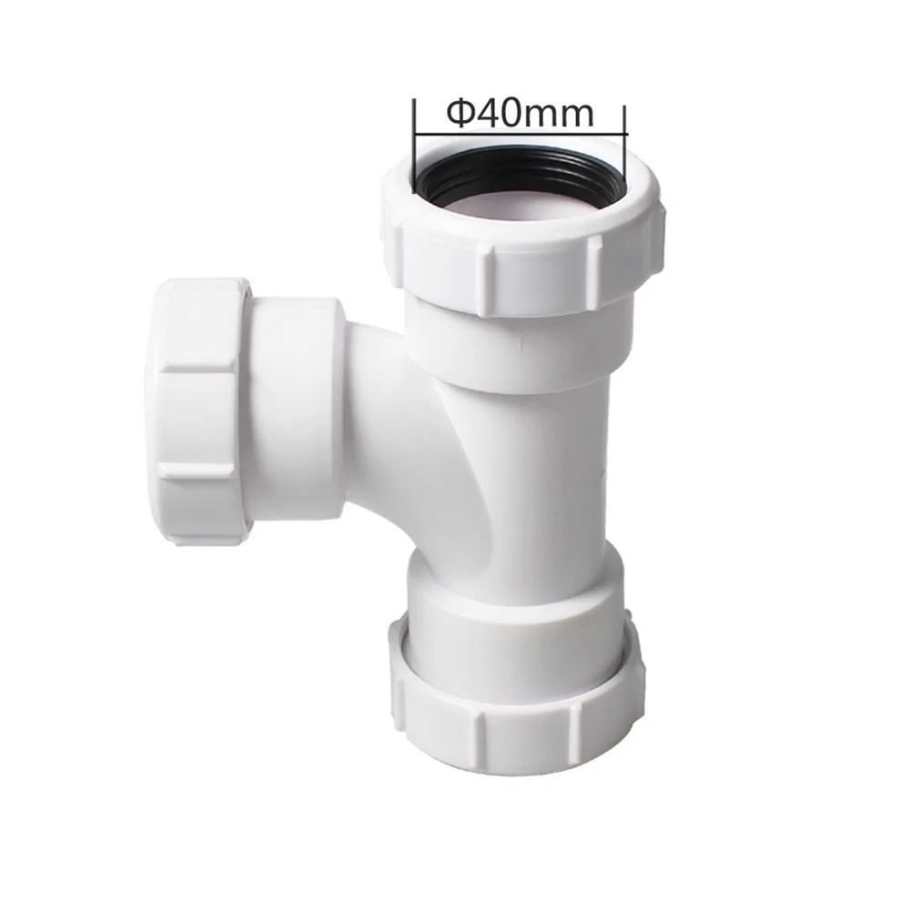PVC Tee Adapter for 40mm For Drainage Applications Built with White PP Reinforcement and Compression-Type Sealing