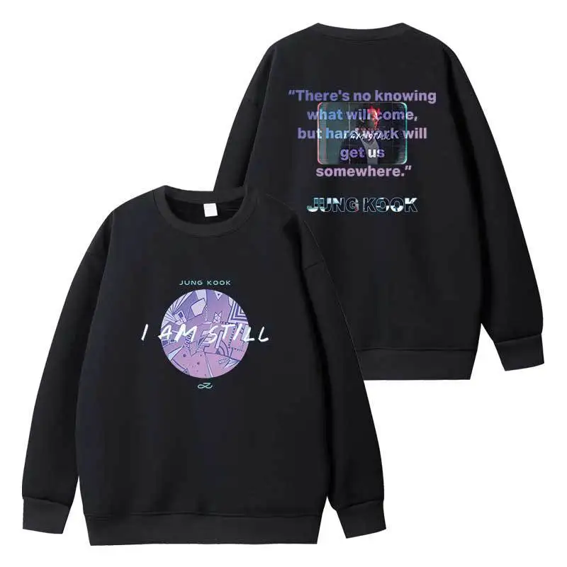 JUNGKOOK I AM STILL Hoodie Kpop Women Men Autumn Loose Sweatshirt Korean Popular Fashion Letter Print Streetwear Oversize Hoodie