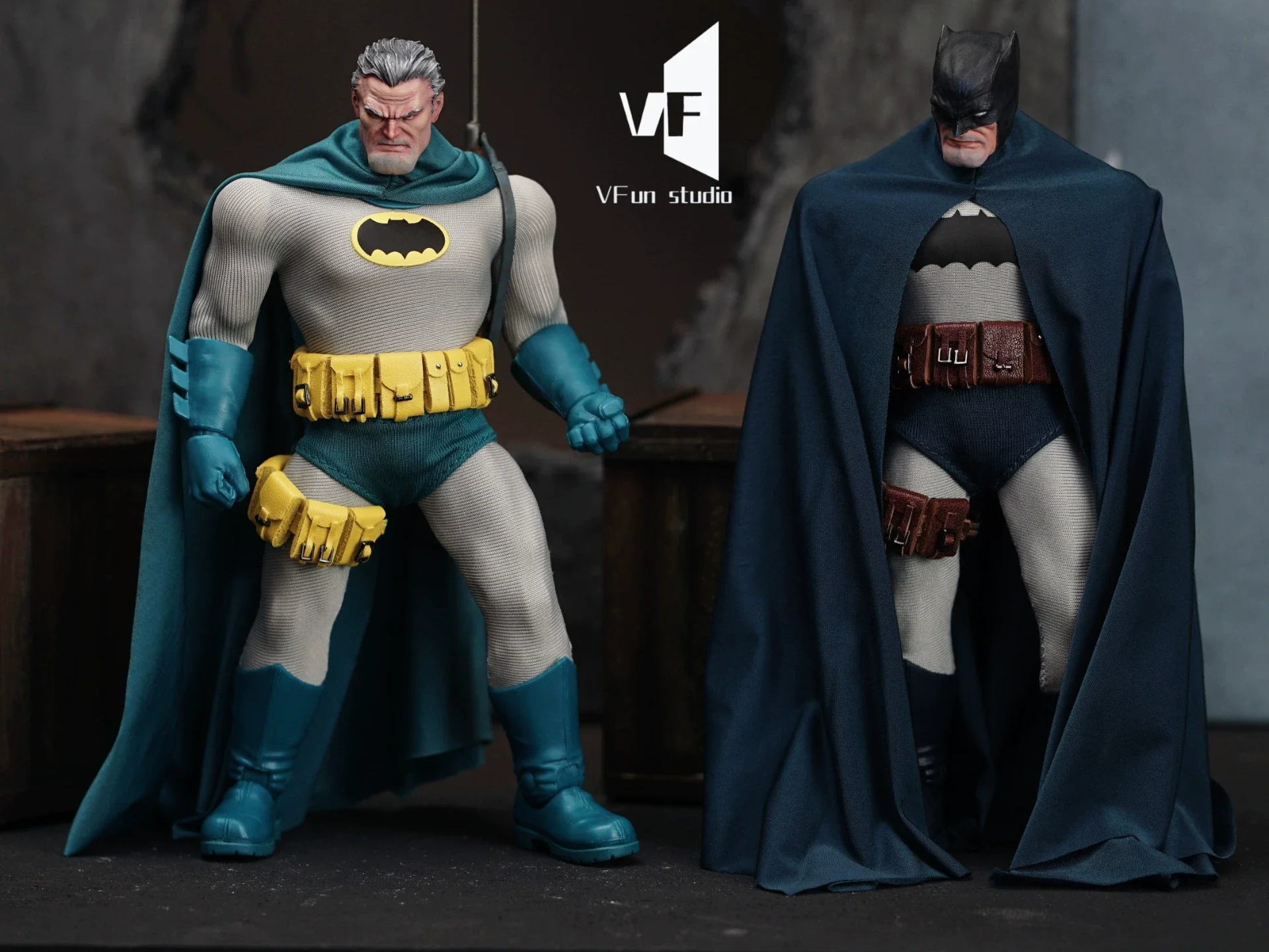 Mezco اليدوية 1/12 ذكر المحارب بطل أنيمي الخفافيش الأسود فارس عباءة أزرق فاتح أزرق داكن صالح 6 بوصة عمل نموذج لجسم DIY بها بنفسك