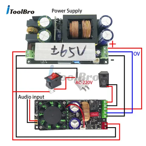 500W IRS2092S HIFI Digital Power Amplifier Board Class D Mono Audio Amplifier Moudle with Speaker Protection for Car Subwoofer