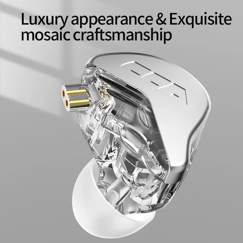 Imagen 2 del producto CCA CRA-auriculares intrauditivos con cable, cascos HiFi con Monitor, cancelación de ruido, deportivos, para jugadores, KZ ZSN ZST EDX Pro