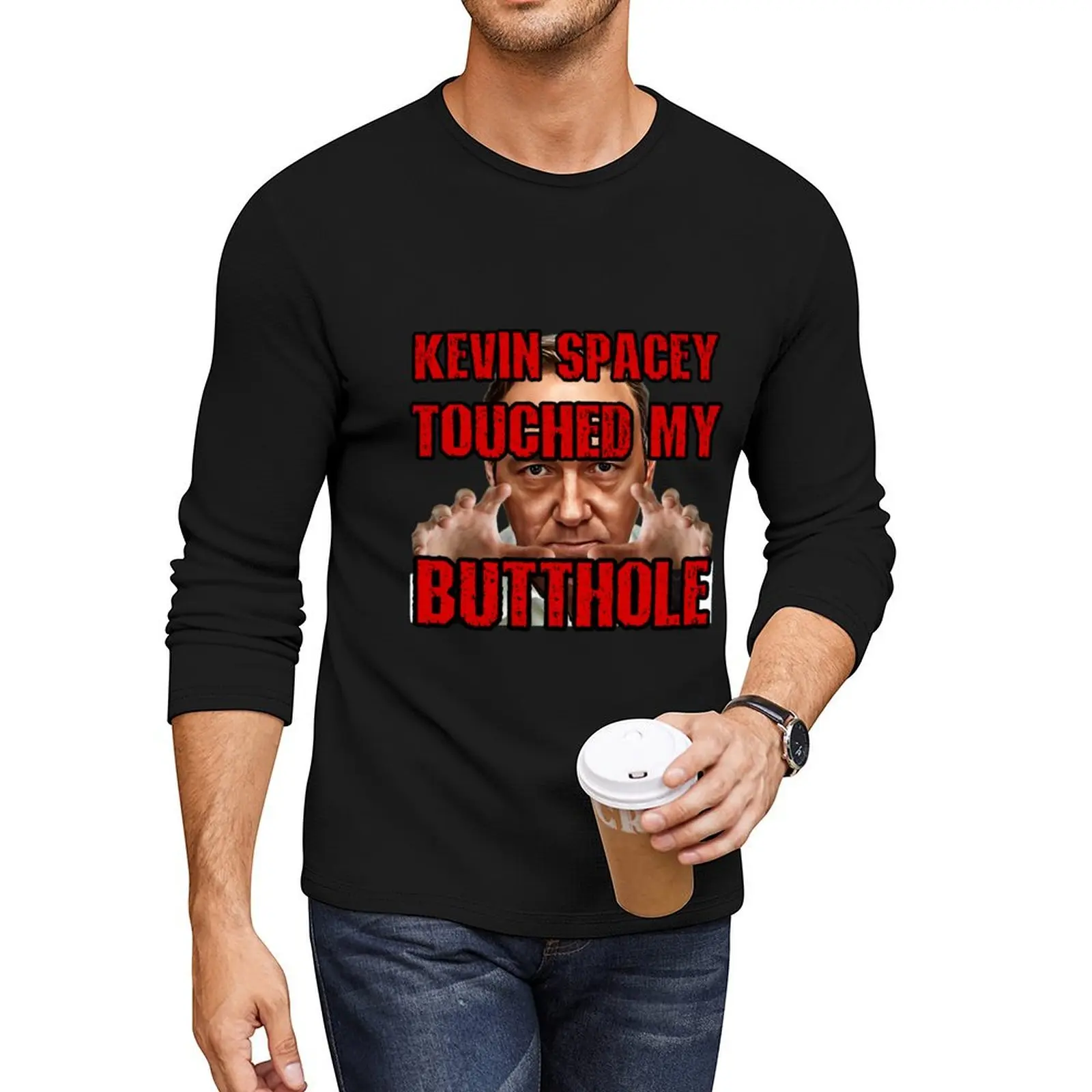 Kevin Spacey Active Long T-Shirt Blouse heavy weight t shirts for men