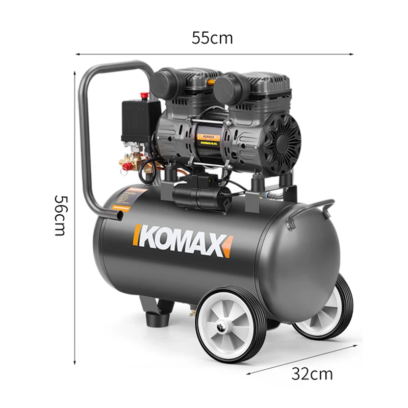 

TLF 30L Silent Air Compressor 1490W Quiet Oil-free Portable Air Pump for Home Repair Tire Inflation Whisper Compressor