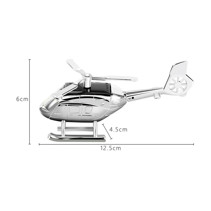 Dashboard Creative Car Aromatherapy Alloy Solar Rotatable Helicopter Car Interior Aromatherapy Decoration