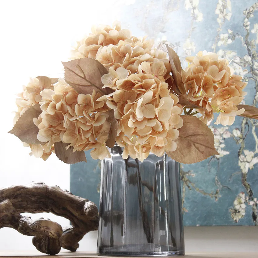 

Artificial Flowers European Style Hydrangea Fake Flowers Wedding Decoration Table Centerpieces Harvest Decoration Home Decor
