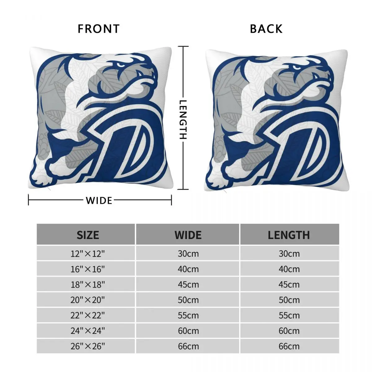 Drake University Blooms Square Pillowcase Polyester Linen Velvet Printed Zip Decorative Pillow Case Bed Cushion Cover Wholesale