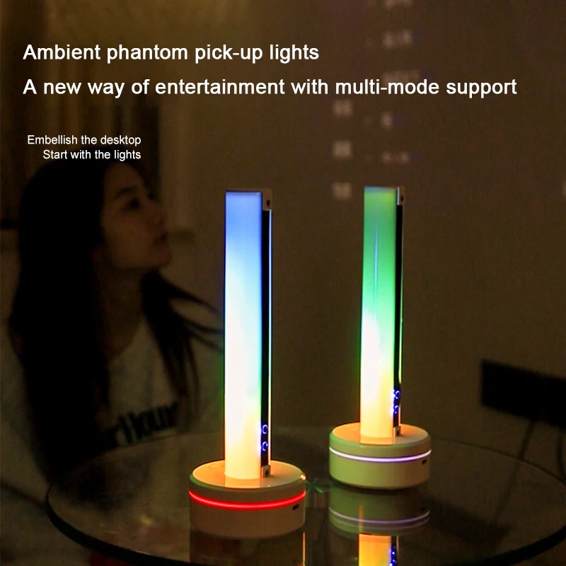 LED Pickup Lamp RGB Atmosphere Light Electric Competition Desktop Rhythm Lamp Led Car Mounted Decorative Lamp