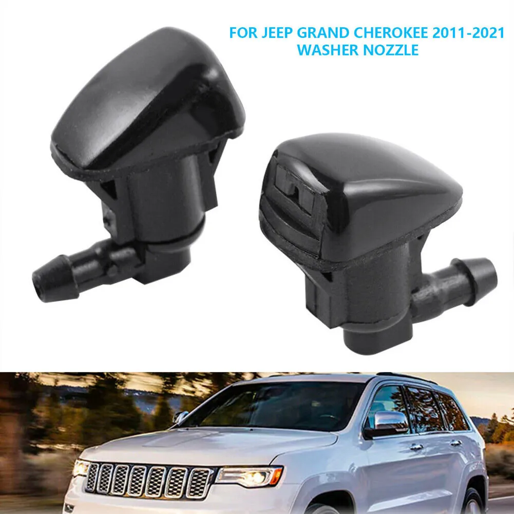Front Washer Nozzle Set of 2 for Jeep For Cherokee 2011 2020 OEM 68260443AA Windscreen Spray Jets for Front Left and Right