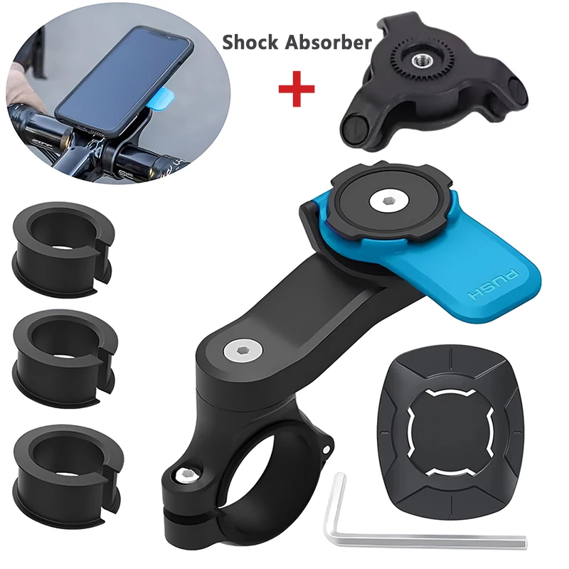 Motorrad-Lenkerhalterung, Universelle Fahrrad-Handyhalterung, MTB-Handyhalterung, Abnehmbar & Universell 360° Drehbar ° Drehbar
