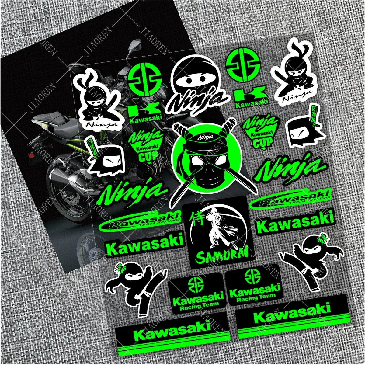 Reflective Kawasaki Stickers Ninja Decals Motorcycle Logo Ninja 650 400 ZX6R ZX9R ZX10R