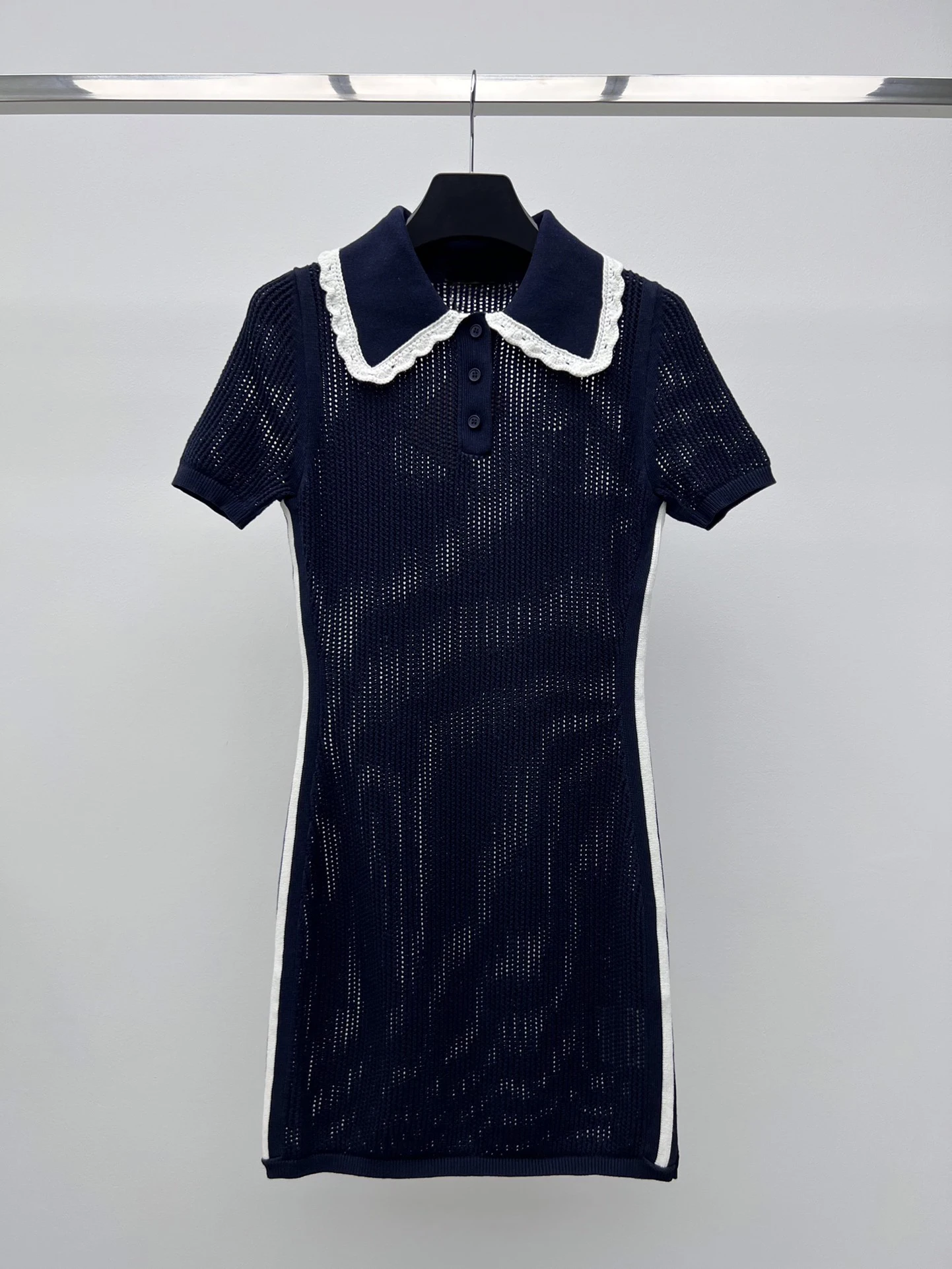 

Dress Mesh Lapel Design Fashionable Temperament Slim Slimming Exquisite Elegant 2023 summer women's new hot