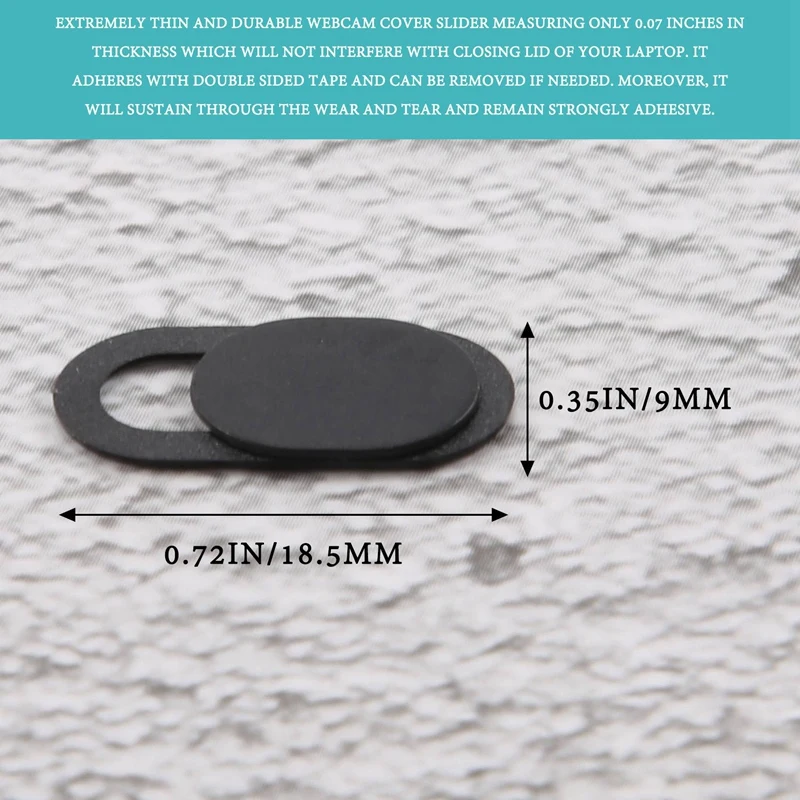 Cubierta deslizante para cámara web, Protección de Privacidad, ultrafina, para ordenador portátil y Smartphone, paquete de 6 unidades