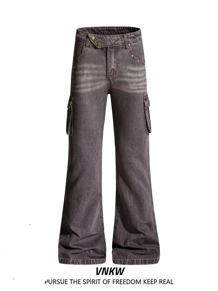 

Джинсы-брюки винтажного стиля с эффектом потертости, прямые, широкие, из денима, для мужчин и женщин, винтажный тренд