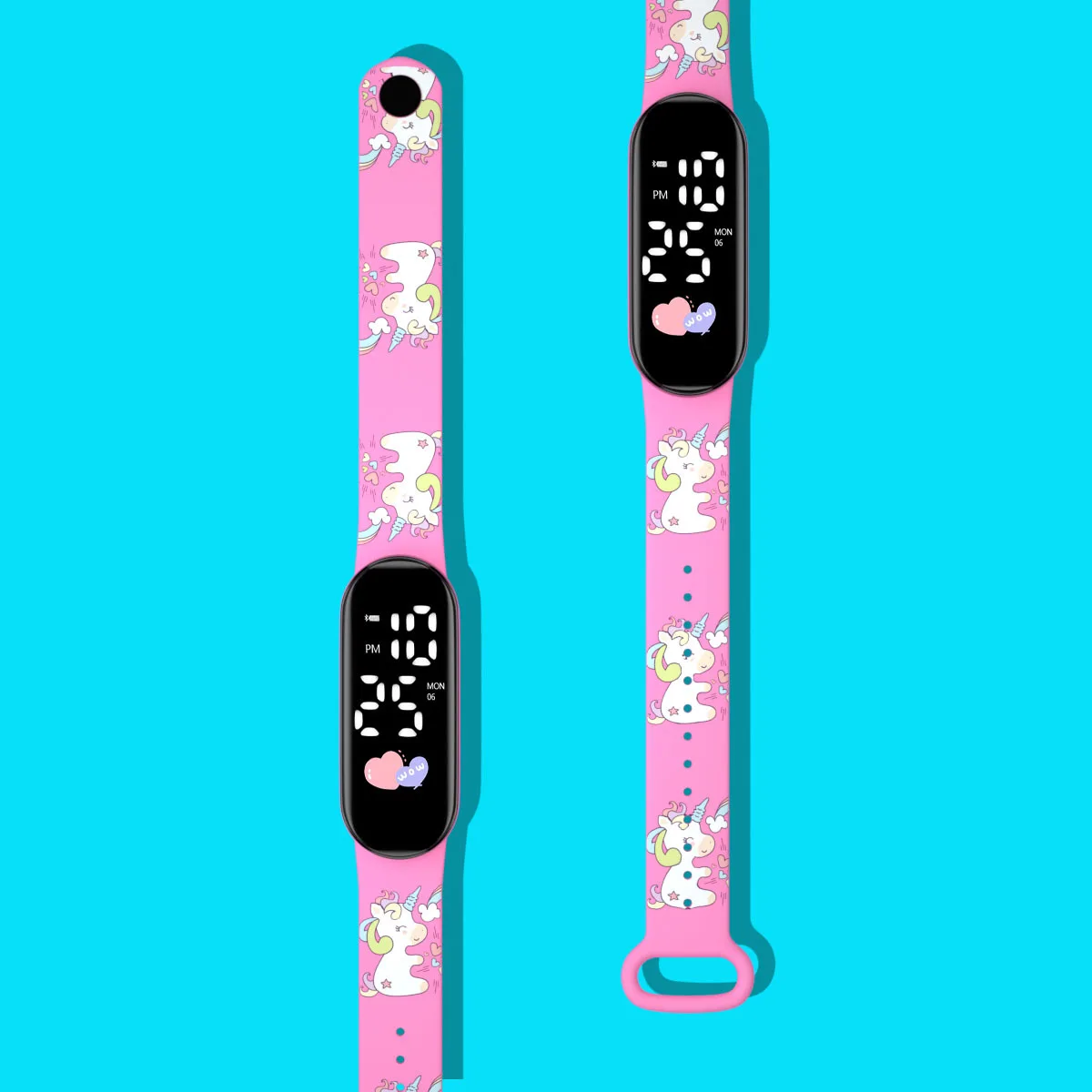 50Pcs/Lot Children LED Watch Girls Waterproof Sport Touch Screen Watches for Women Waterproof Digital Clock Bracelet Gifts